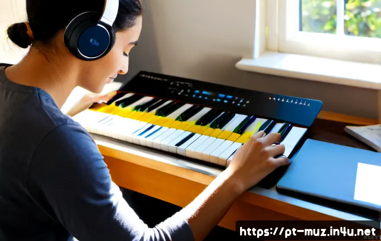 음악이론 강사 업무 효율화 노하우 - Photorealistic Brazilian music theory instructor organizing a streamlined lesson plan at a tidy home...