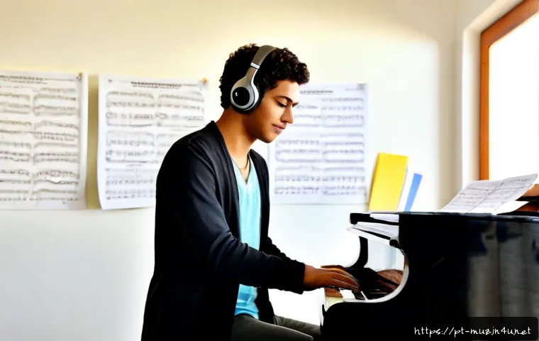 음악이론 관련 직무별 연봉 분석 - Photorealistic editorial scene of a Brazilian music theory lecturer in a bright university classroom...